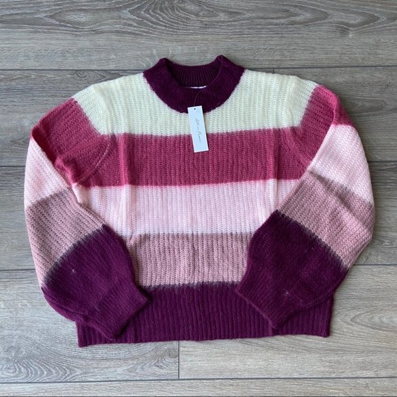 NWT All In Favor Multi Stripe Sweater - Picture 3 of 9
